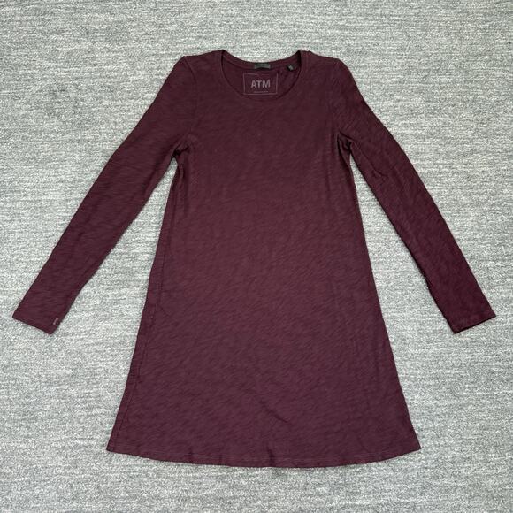 ATM Dresses & Skirts - ATM Anthony Thomas Melillo Dress Women Medium Red Long Sleeve T-Shirt Peru
